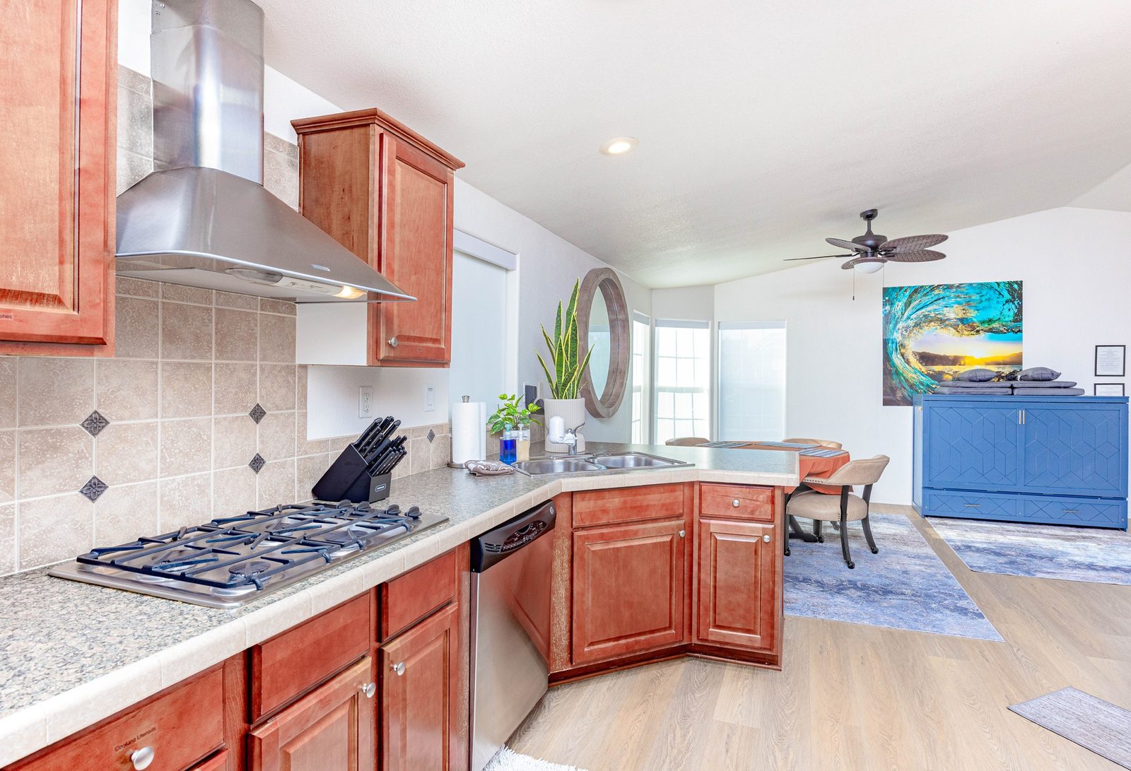 Kitchen and dining area