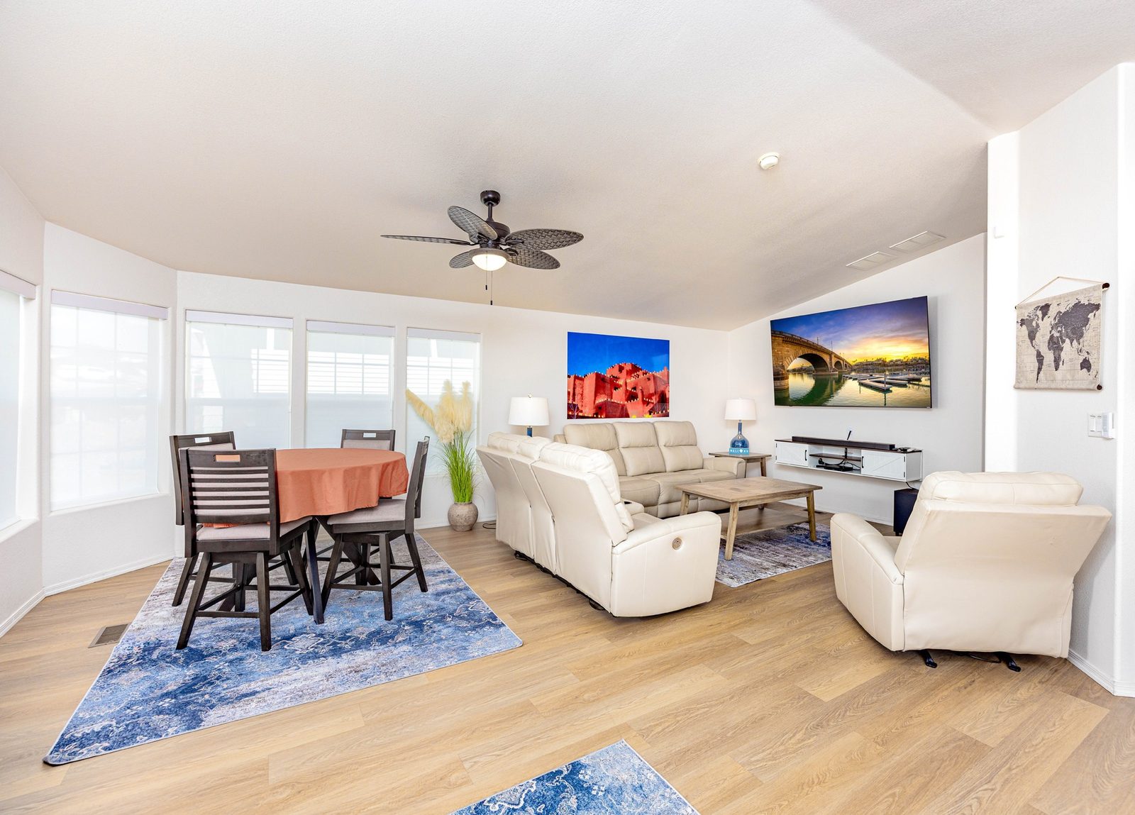 Spacious living and dining area at Lake Havasu Oasis